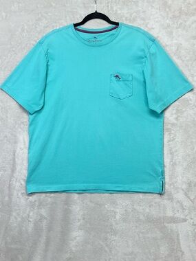 Tommy Bahama Bali Skyline Short Sleeve Tee Shirt in Cabo Teal Men’s L